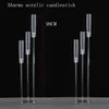 Fashion Wedding Decoration Centerpiece Candelabra Clear Candle Holder Acrylic Candlesticks for Event Party Supplies 10 Pcs