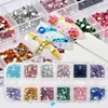 Nail Glitter WUF 12 Grids Glitter/Flakes/Mirror Powder 3D Charms sjöjungfru Oregelbundet stjärna runda paljetter Dammuppsättning Dekoration för Prud22