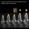 LED Light Bulb Water Bottle Plastic Milk Juice Waters Bottle Disposable Leak-proof Drink Cup With Lid Creative Drinkware By Sea T2I52150