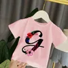 Kids Girl T Shirt Summer Baby Letter Plant Tops Toddler Tees Clothes Clothing Cartoon Tirts Thort Sleeve Disual Wear 220620