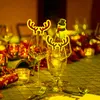 Décorations de Noël 50pcs cartes de coupe arbre santa claus carte de verre ornements de verre pour année de Noël pour le dîner à la maison décor noelchristmas