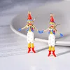 Dingle ljuskrona koreansk stil rolig tecknad akrobatik clown örhängen kvinnor flickor barnsliga droppörningar