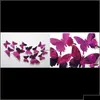 Adesivi murali Decorazioni per la casa Giardino 12Pcslot Pvc Fai da te 3D Specchio Farfalla Adesivo per finestre Forniture per feste Hves5 5Xtzc Drop Delivery 2021 8La9W
