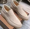 Newst Nubuck leather Mens Loro Walk high Top shoes luxury sneakers Lock designer Flats Slip-on dress shoe Boots 39-46