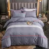 Cotton Bedding Sets Striped Printed Brushed Sheet Quilt Cover Pillowcases 4-piece Set