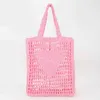 Designerskie torby na zakupy puste litery słomy papier mody tkaninowe kobiety na ramię letnie torebka plażowa luksusowa torba 6 kolorów