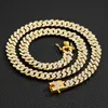 Chains Hip Hop Diamond Studded Cuban Chain Necklace With Exaggerated Personality Fashion Bracelet Sweater Jewelry Gift 2022Chains Sidn22