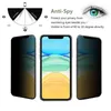 Protecteur d'écran en verre trempé anti-espion anti-éblouissement pour iPhone 14 Pro Max 13 12 mini 11 XR XS X 6 7 8 Plus avec emballage papier au détail