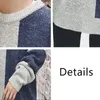 Мужские свитера O-образные вырезы. Мужчины, разработанные лоскутичкой, свободная мода простые теплые подростки, корейские стильные ретро-ретро-ретро-ретро-винтажные