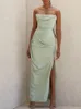 Casual Dresses Satin Bodycon Dress Women Summer Party Arrivals House of CB Green Celebrity Evening Club Draped Dress