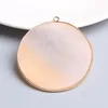 Pendant Necklaces Natural Round Agates Picture Stone Charm For Necklace Redstone Dalmation Pendants Jewelry Making 51mm WholesalePendant