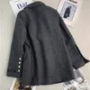 A698 Abiti da donna Blazer Tide Marchio Stilista retrò di alta qualità Panno di lana grigio Serie Giacca doppiopetto Slim Plus Size Abbigliamento donna