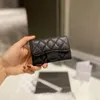 Mini Coin torebki portfele dla kobiet klasycznych projektantów luksurys krótki portfel mody karty kredytowe Uchwyt kawiorowy kieszonkowy torba 2738