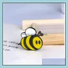 Pins Brooches Bee Cute Animal Yellow Black White Tentacles Small Enamel Creative Brooch Lapels Denim Ornament Badge Pins Gd220