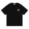 Rhude tshirt designer mens t skjortor tidvatten tryckt tee män kvinnor rund nack kort ärm tshirt casual lös mode high street hip hop treetwear tees överdimensionerade toppar