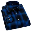 Högkvalitativ Mjuk Bekväm Casual Shirts Män Höst Vår Vinter Långärmad Fashion Flannel Plaid Male Camisas