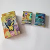 100pcs Pocket v Vmax kartları, İngilizce sürüm sergileyen parlayan kartlar oyun koleksiyonu Booster kutusu çocuk oyuncak
