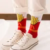 Socks & Hosiery Women Fashion Casual Cotton Food Cola French Fries Hamburger Novelty Funky Funny Happy Letter Red Short FancySocks