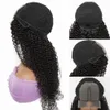 Jerry Curly Lace Frontal Wig 13x4 Lace Front Wigs Human Hair Pre Plucked 10A Brazilian Remy Hair Natural Color For Black Women Glu264a