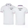 Zomer ademende polo shirt heren s aangepaste doe -het -zelf dames s snel droge design korte mouw advertentie top 220614