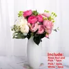 Decorative Flowers & Wreaths Silk Peony Artificial Wedding Home Decor Rose Flores Artificials Fake Garden Christmas Party Decoration Dried F