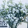 장식용 꽃 화환 인공 꽃 DIY 가짜 gypsophila 단일 실크 장미 꽃 신부 부케 웨딩 홈 테이블 정원 파티 d