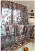 Gardin draperier lila pion blommor tyll i ren gardiner för vardagsrummet sovrummet kök skugga fönster behandling persienner