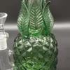 Narghilè all'ananas verde da 8 "Bong in vetro Dabber Rigs Bong ad acqua Pipa da fumo Design ad ananas Ciotola per giunti da 14 mm