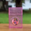 Lady Hornet Rökning Rosa Tobacco Kit Herb Grinder Cigarette Case Plastlagringsrör Glas Rökrör 78mm Rolling Machine