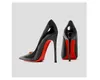 Pembe Kırmızı Seksi Marka Kadın Pompalar Kırmızı Dipler Saçlı Ayak Toprak Ayakkabı Siyah 8cm 10cm 12cm Sığ Pompalar Düğün Ayakkabıları Artı 46