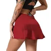 Lu lu yoga L-22 saia de tênis plissada mulheres roupas de ginástica esporte limões shorts feminino correndo fitness dança roupa interior praia motociclista saias de golfe