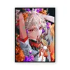 Genshin Impact Game Toile Peinture Japonaise Fille Sexy Anima Affiche Fleurs Anime Fille Rosaria Chambre D'enfants Décoration Murale Peintures Murales Décor À La Maison Esthétique w02