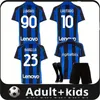 22 23 Inters 3rd Dzeko Soccer Jersey Milans Brozovic Adult Kids Kit Vidal Barella Lautaro Lukaku Alexis Hakimi 2022 2023