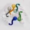 Colorful Glass Oil Burner Pipes 14mm Male Joint Glass Bowl 30mm Big Ball Thick Tobacco Bowls Smoking Accessories Transparent Green Pink Yellow Blue Gray Mix color