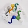 Colorful Glass Oil Burner Pipes 14mm Male Joint Thick Glass Bowls 30mm Big Ball Tobacco Bowl Smoking Accessories Mix color Transparent Pink Green Black Blue Gray