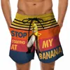 Shorts Masculino KeKe Funny Cock Banana Print Roupa de Banho Calção de Praia Prancha de Natação Calça de Secagem Rápida Masculino Surf 5XL Masculino Masculino Masculino