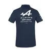 2022 Yeni Yaz F1 Formula One Racing Team Erkekler Kısa Kollu Polo Gömlek Sezonu Motorsport Alpine A T-Shirt Beyaz Siyah Nefes Bulabilir Araba Fan Giysileri