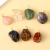 Colares pendentes de pedra de pedra de cristal natural irregular para mulheres meninas de partido decoração de partido jóias com cadeia