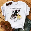 Maycaur милая собачья футболка женщин Harajuku Ullzang Французский бульдог каваи мультфильм-мультфильм, корейская повседневная 90-е графические футболки