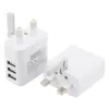 Universal UK Plug 3 Pin Wall Charger Adapter With 3 USB Ports Charging For Xiaomi Samsung 3A Mobile Phone Chargers