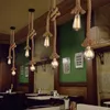 Kolye Lambalar Vintage Halat Işıkları Çatı çubuğu DIY Creative Led Kişilik Endüstriyel E27 İç Mekan Aydınlatmalar Tavan Retro Asma Lampention Lamba