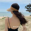 Weitkrempeln Hüte Großer Brime Stroh Sun Frauen Floppy Summer Beach Hat Button Cap Truck für Anti-UV-Visier weiblich