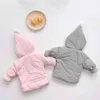 신생아 여자 아기 옷 귀여운 까마귀면 퀼트 재킷 1 년 아기 생일 옷 소녀 소년 의상 재킷 J220718