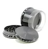 The latest 65x62mm Smoke grinder five -layer zinc alloy diamond edge cigarette mill many styles support custom LOGO