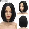 Peluca corta Bob pelucas sintéticas para mujeres negro ombre rojo rubio rosa lolita cosplay fiesta pelo natural resistente al calor perruque 220622