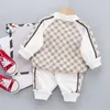 Autumn Children Clothing Boys Set Tracksuit Baby Girls Clothers Casual Print Cotton kostym för barn9293891