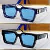 2023 lunettes de soleil pour femme millionnaire classique lunettes Z1601e hommes femmes nouvelle couleur mode luxe concepteur lunettes de soleil fête fête bleu lentille uv