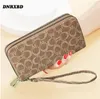 Nouvelles femmes portefeuilles double fermetures éclair téléphone portable pochette longue décontracté portefeuille sac d'argent porte-carte carteras femme sac à main