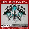 OEM Body Kit für Yamaha YZF-R3 YZFR25 YZF-R25 YZFR3 19–21 Shark Cyan Karosserie 141No.152 100 % passend für YZF R 3 25 R3 R25 19 20 21 Rahmen R-25 2019 2020 2021 Spritzguss-Verkleidung