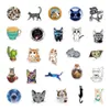 Su geçirmez 10/30/50 adet Sevimli Kedi Çıkartmaları Kawaii Karikatür Hayvan Çıkartmaları Dizüstü Telefon Karalama Defteri Günlüğü Su Şişesi Grafiti Estetik Sticker Araba Sticker